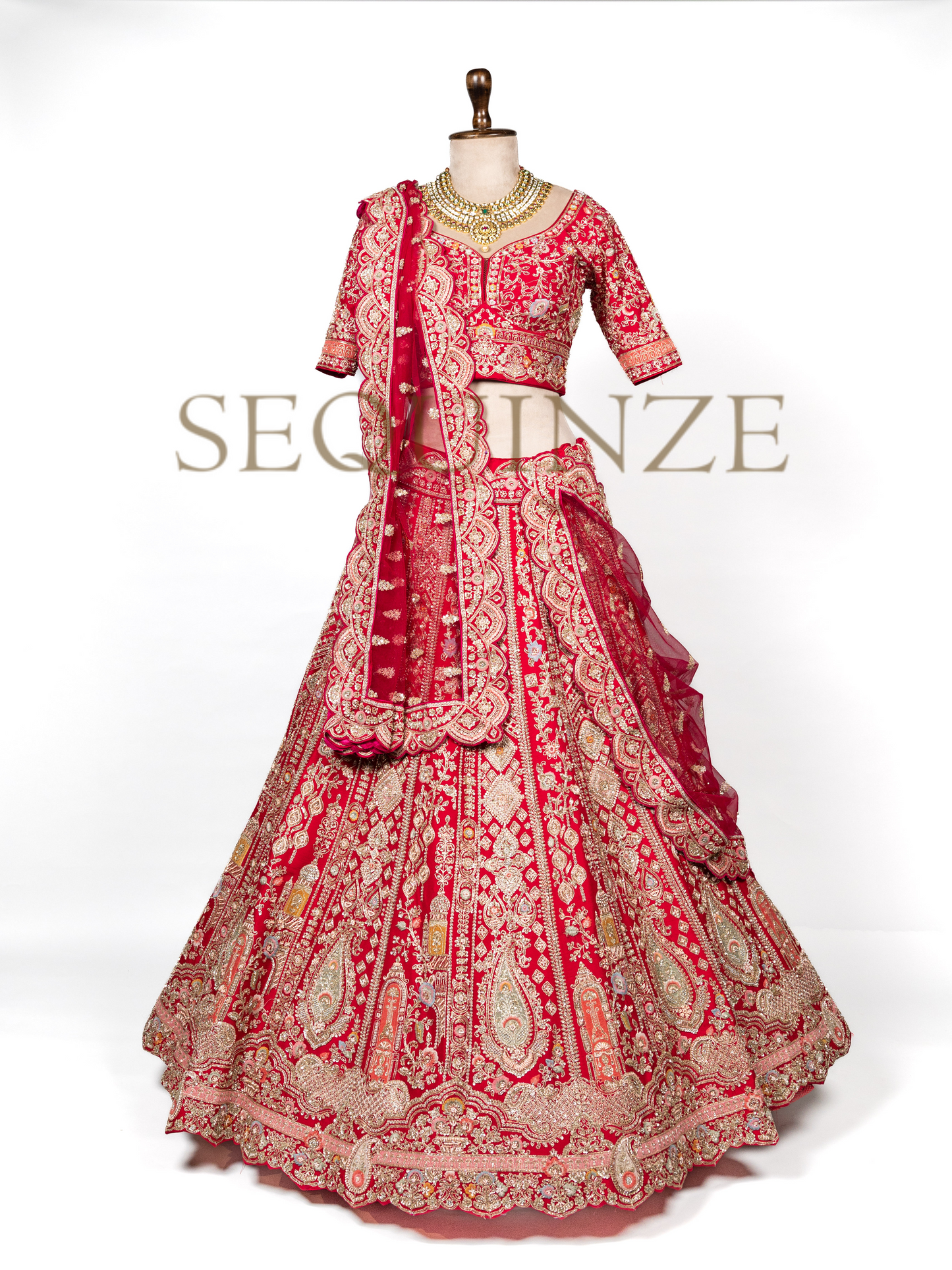 Bridal Dreams in Red: Exquisite Lehengas