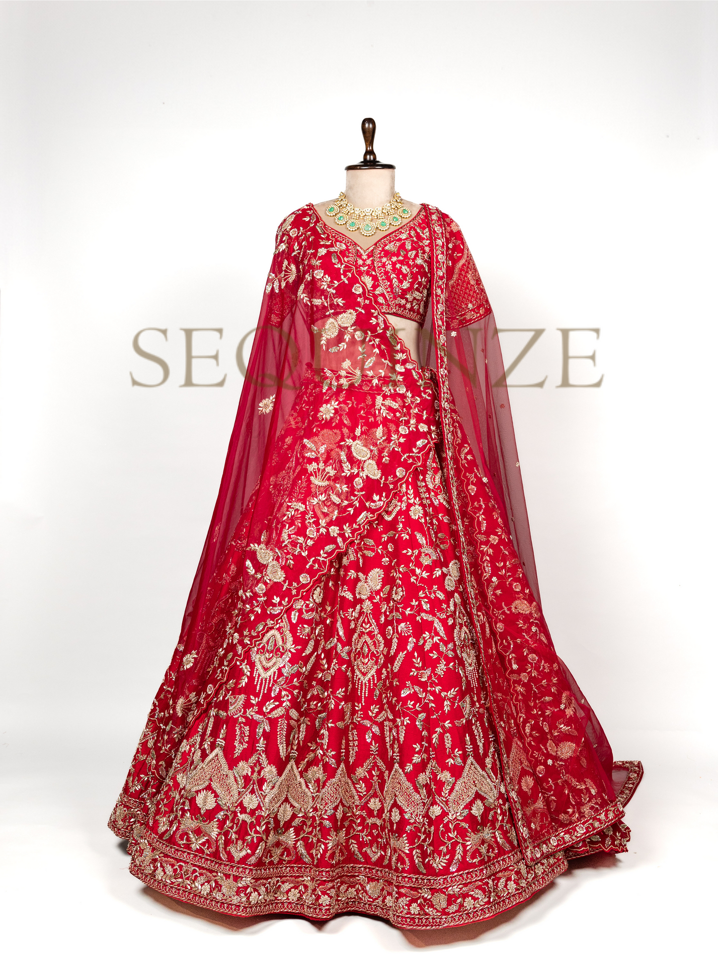 Artistry in Scarlet: Lehenga Dreams