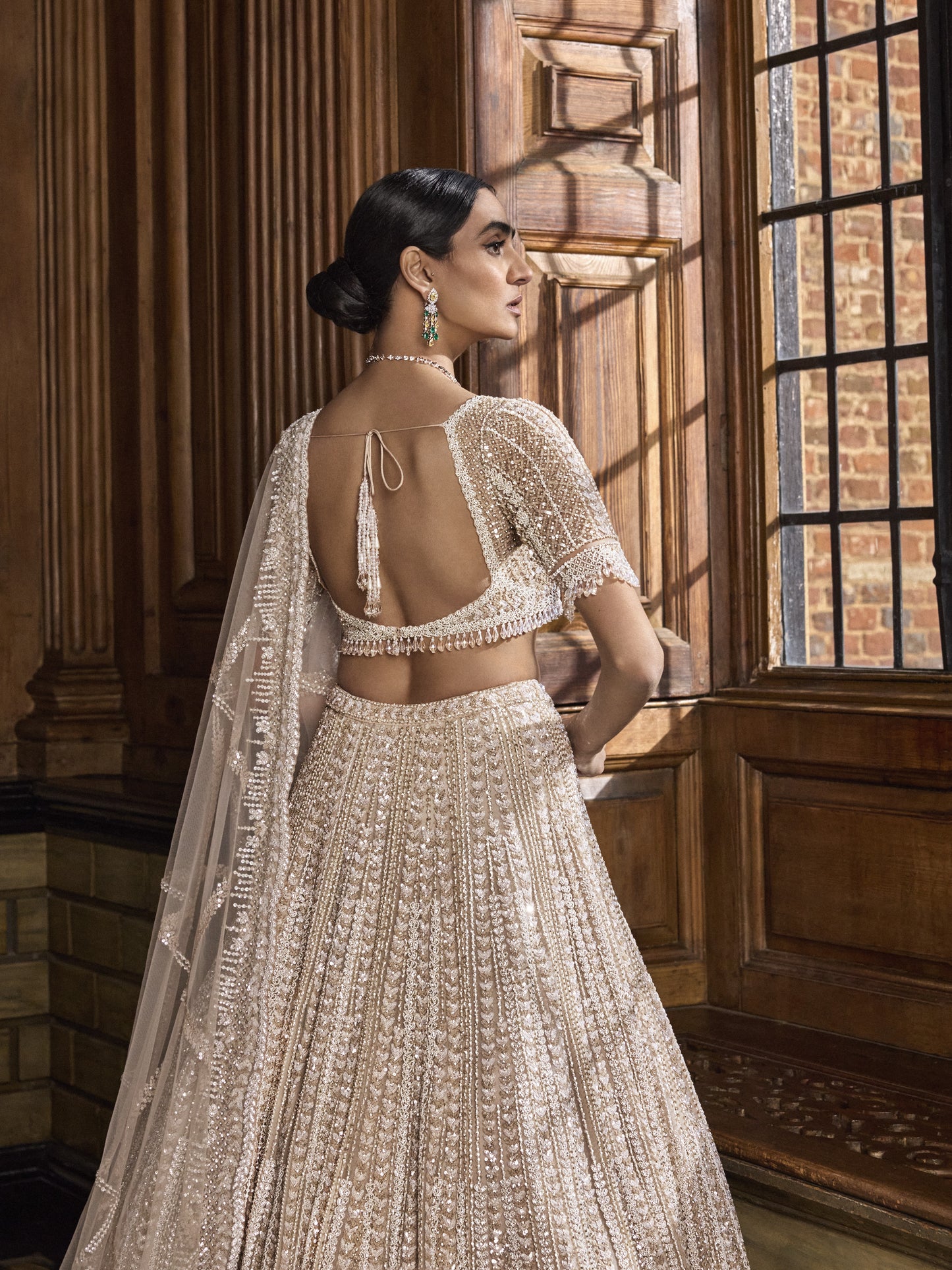 Champagne Pearl Lehenga Set