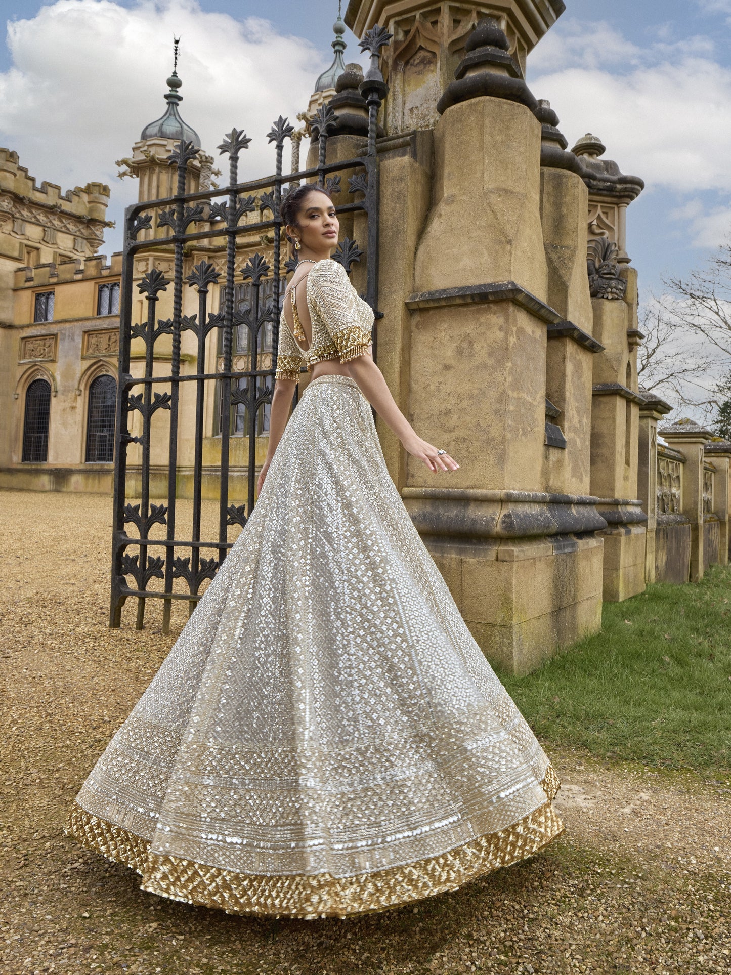 Ivory & Gold Lehenga Set