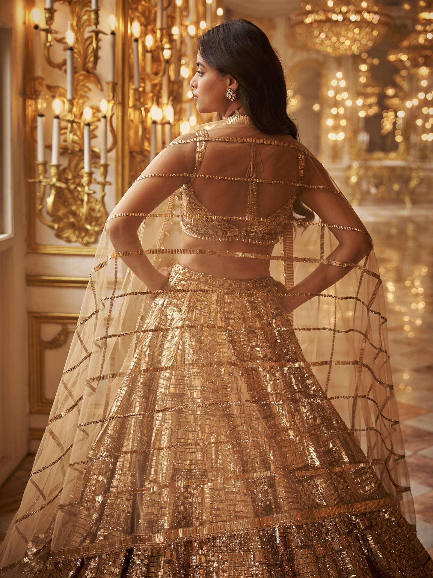 Antique Gold Lehenga Set