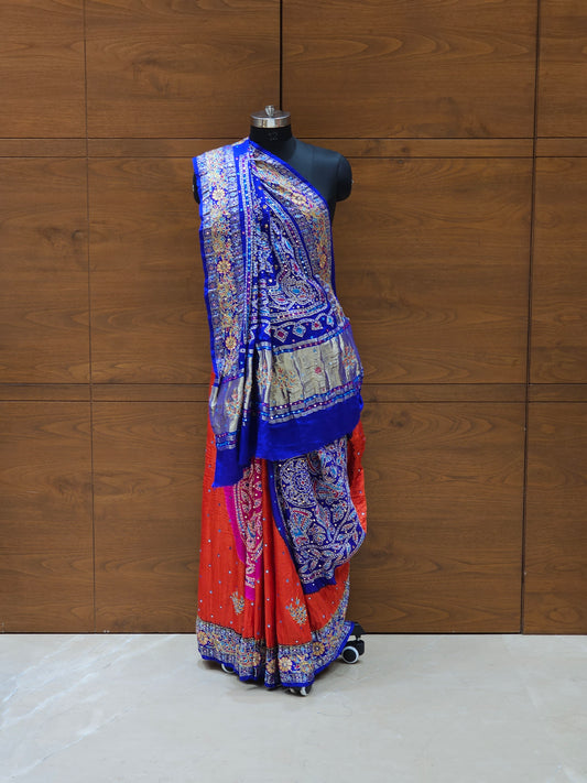 Pure Gaji Silk Bandhni