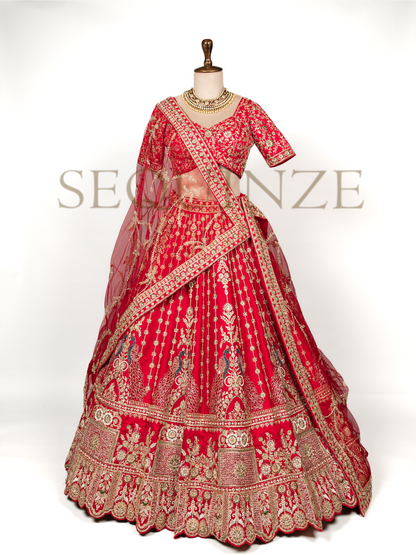 The Regal Red Peacock Bridal Collection