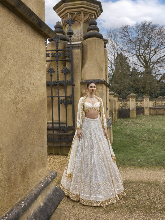 Ivory & Gold Lehenga Set