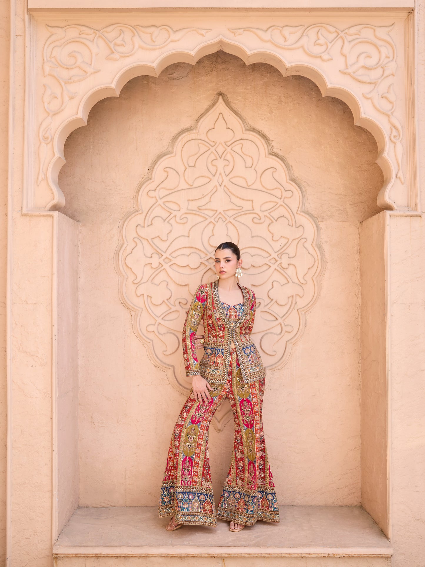 Artistic Allure: Unique Dhoti & Top Ensembles