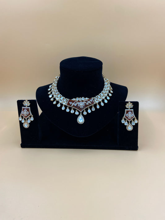 Diamond and Enamel Necklace Set