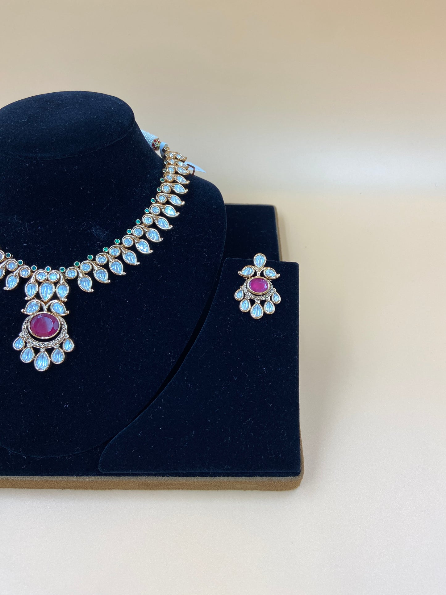 Polki and Ruby Necklace Set