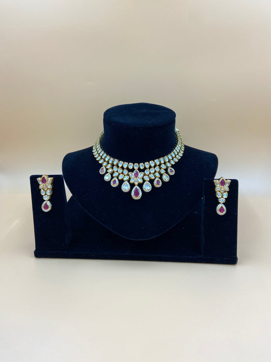 Polki and Ruby Necklace Set