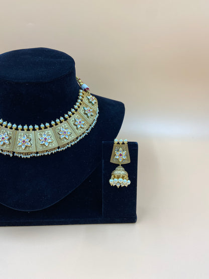 Pearl and Diamond Choker Set