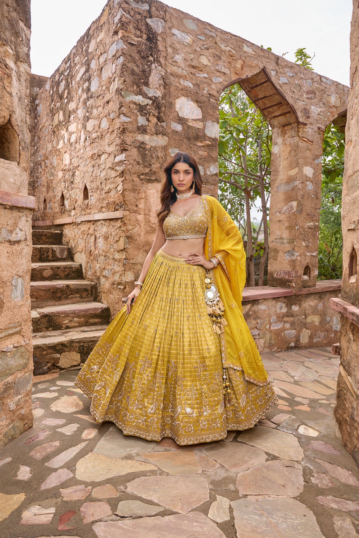 Miraya lehenga, full length with dupatta
