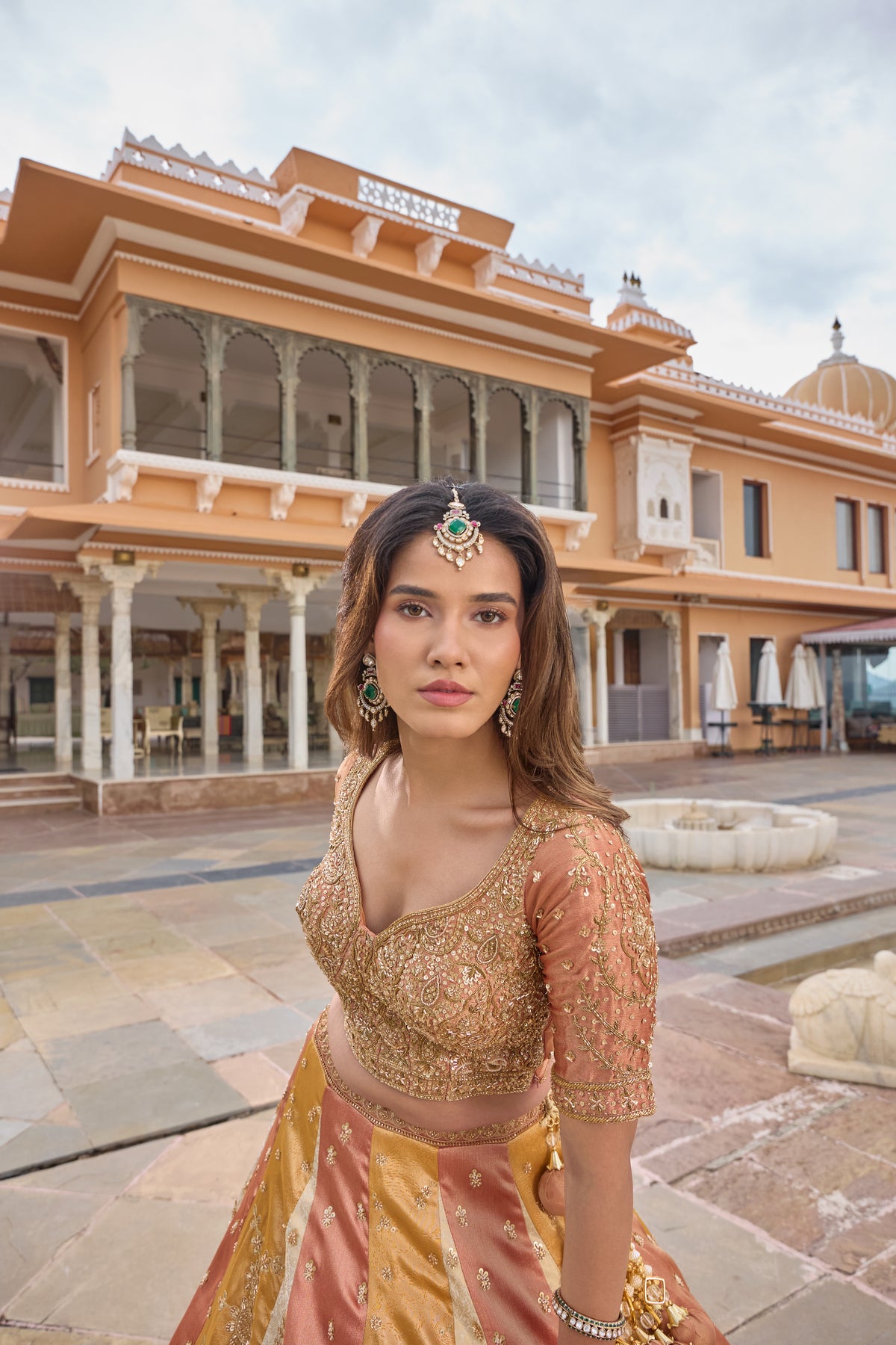 Paridhi lehenga, embroidered blouse detail