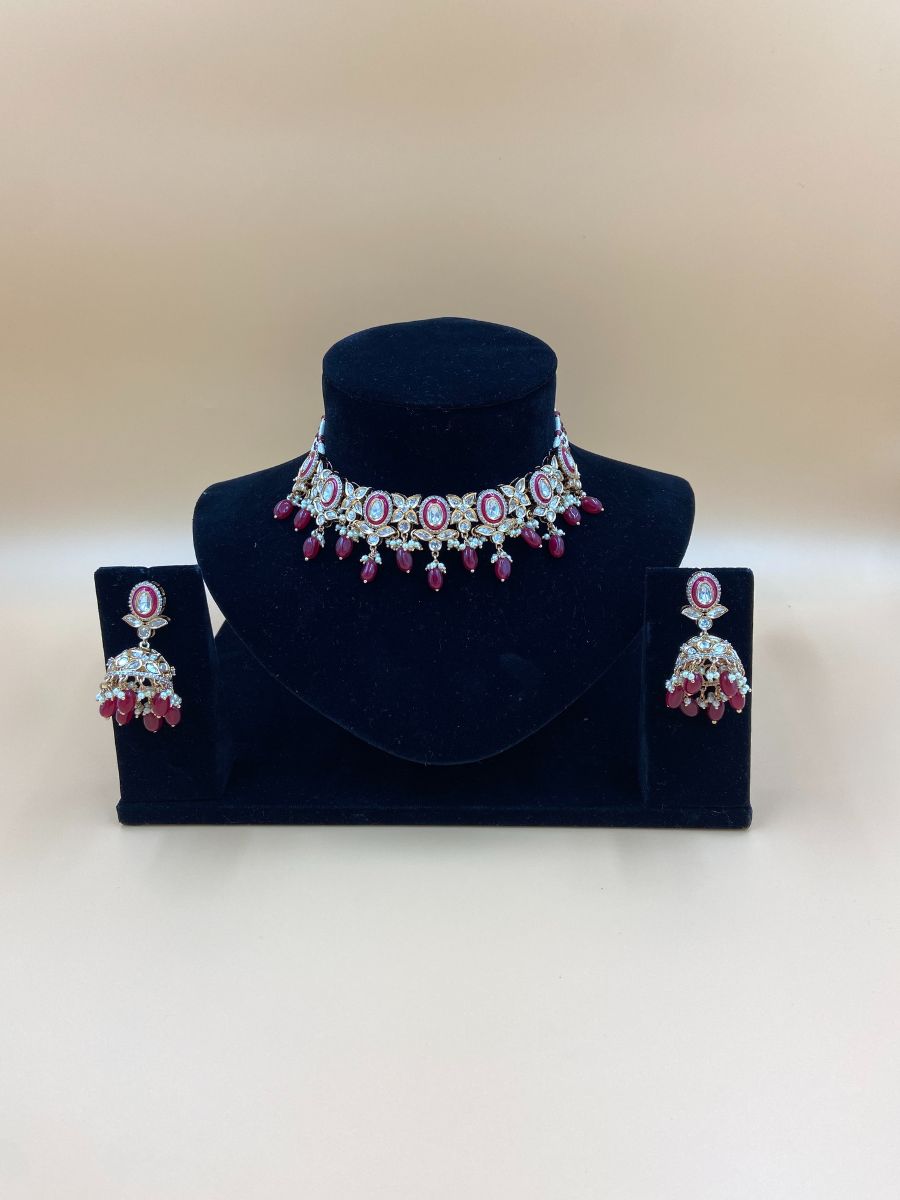 Meenakari Polki set