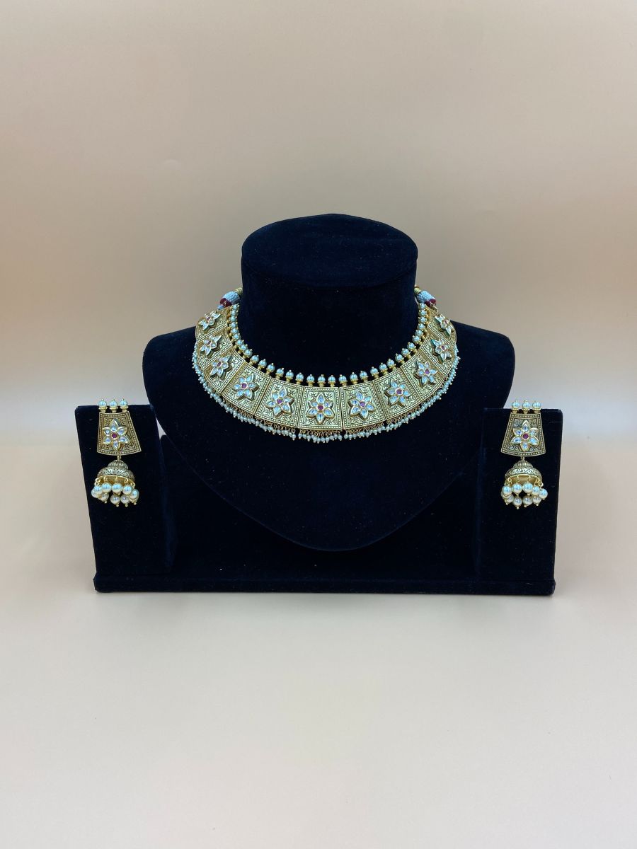 Pearl and Diamond Choker Set