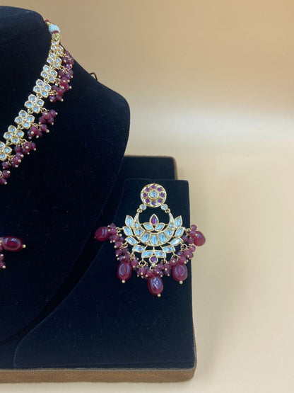 Ruby Kundan Set